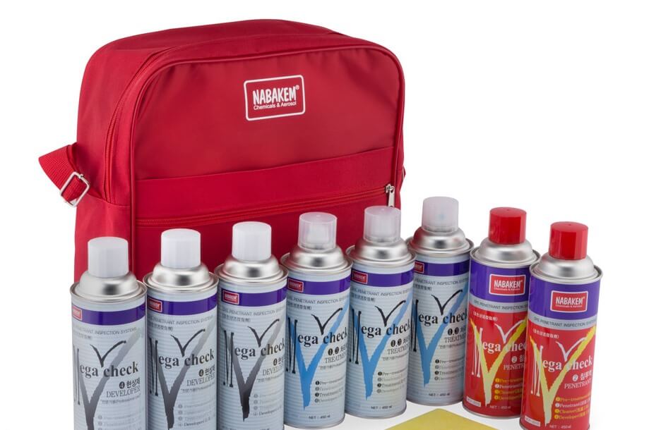 Комплект для капиллярного контроля Nabakem MC3-Kit для магнитопорошковой дефектоскопии.